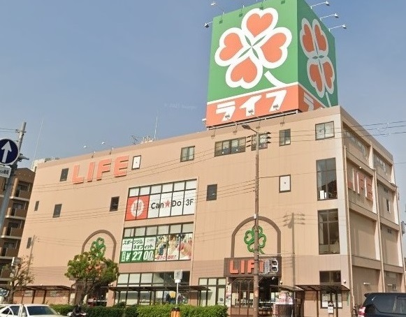 スーパー　ライフ平野西脇店（スーパー）まで629m