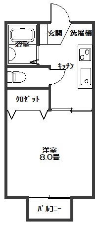 プレジール泉　Ｂ棟（泉町滝尻）の間取り