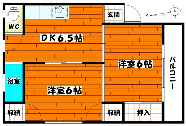 広島市中区千田町のマンションの間取り