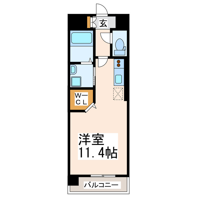 熊本市中央区保田窪のマンションの間取り