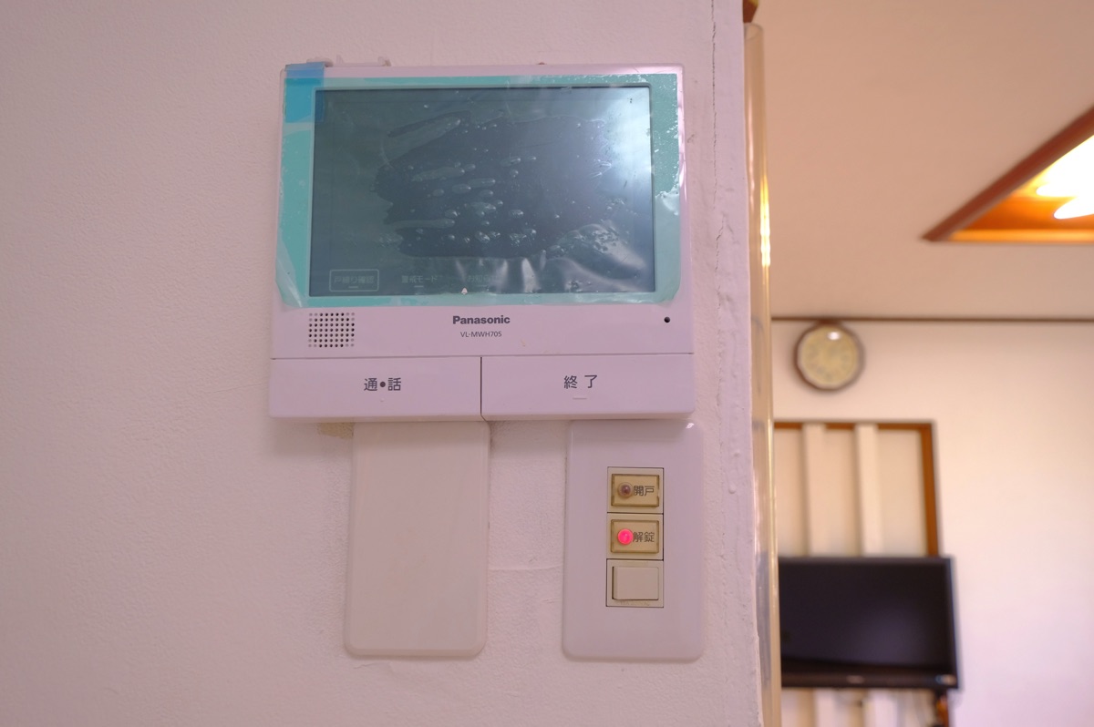 セキュリティ　TVモニター付きインターホン設置