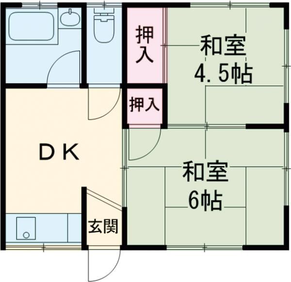 加古川市平岡町土山のアパートの間取り