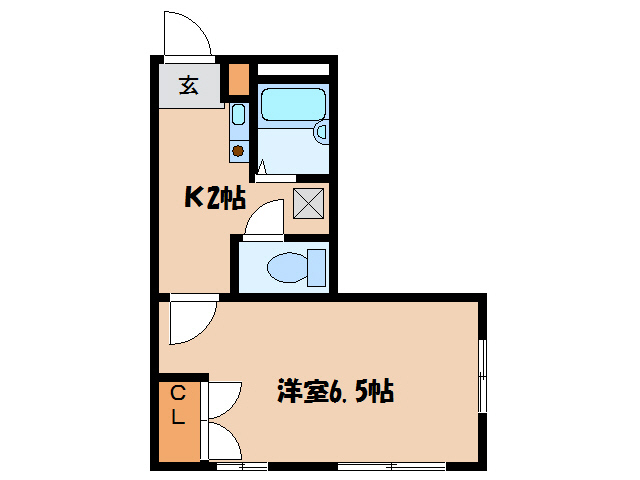 岩国市錦見のアパートの間取り