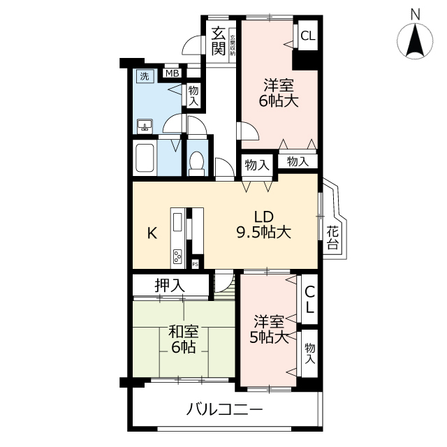 ＵＲアーベインルネス曙の間取り