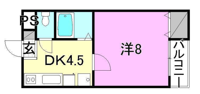 松山市正円寺のマンションの間取り