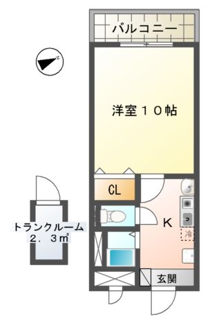 十一屋ブラウンシュガービルの間取り