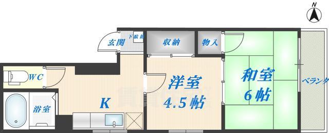 東大阪市寿町のマンションの間取り