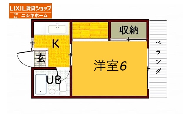 桃源荘Cの間取り