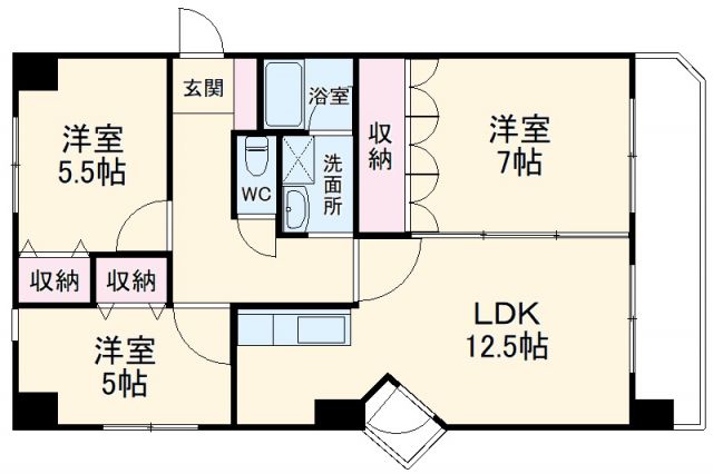 さいたま市南区南本町のマンションの間取り