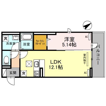 【D-Place西飾磨　Blossomの間取り】