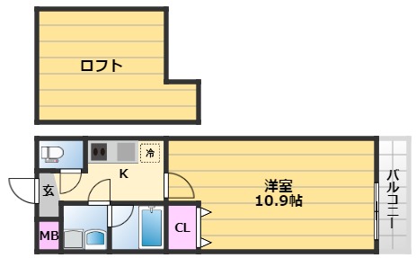 フジパレス津久野3番館の間取り