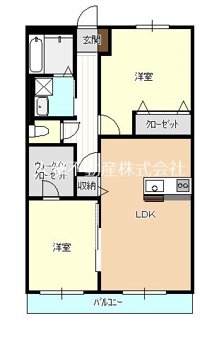 竹松本町新築アパート（仮）の間取り