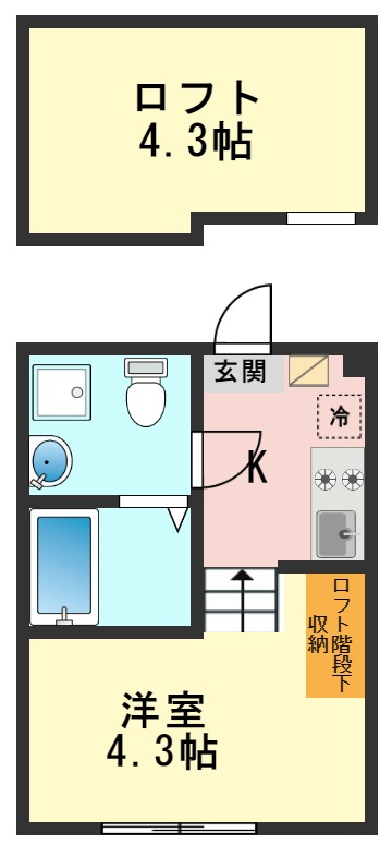 【江戸川区北小岩のアパートの間取り】