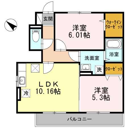 ロンドン　弐番館の間取り