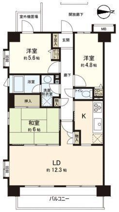 足立区加平のマンションの間取り