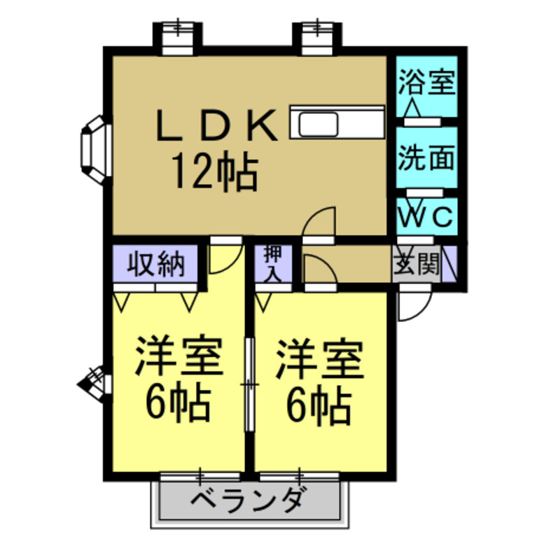 MEMORIAL KAMIYAＡ棟の間取り