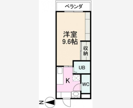 高松市福岡町のマンションの間取り