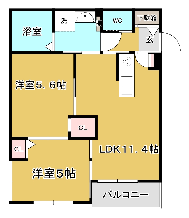 アークヴィレッジ名取駅前の間取り