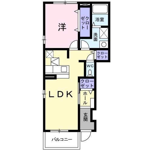 日高市大字高萩のアパートの間取り