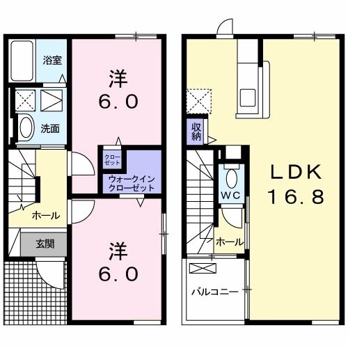 ポートレーゼ津田の間取り