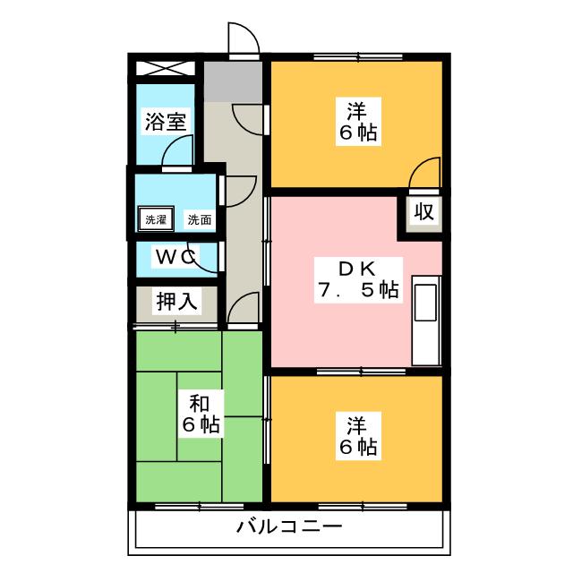 プリベール十日市場の間取り