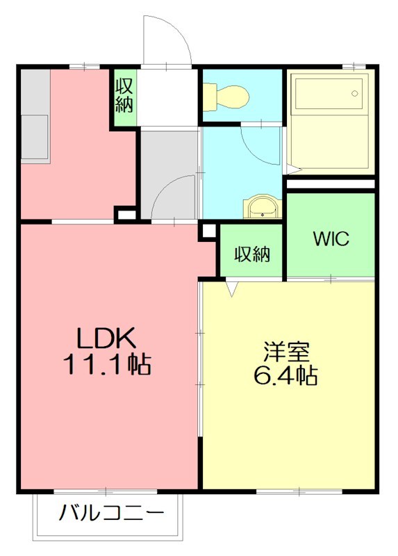 茅ヶ崎市高田のアパートの間取り