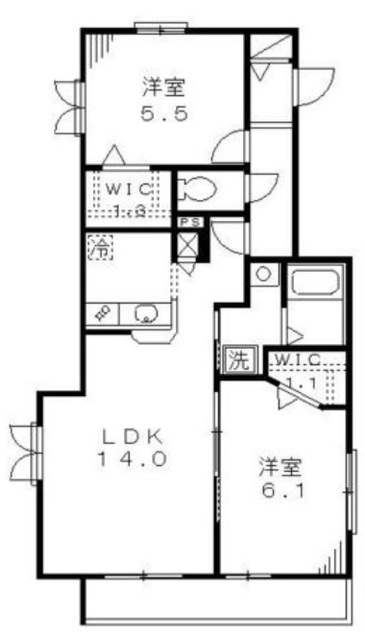 リヴァージュ稲村ガ崎の間取り