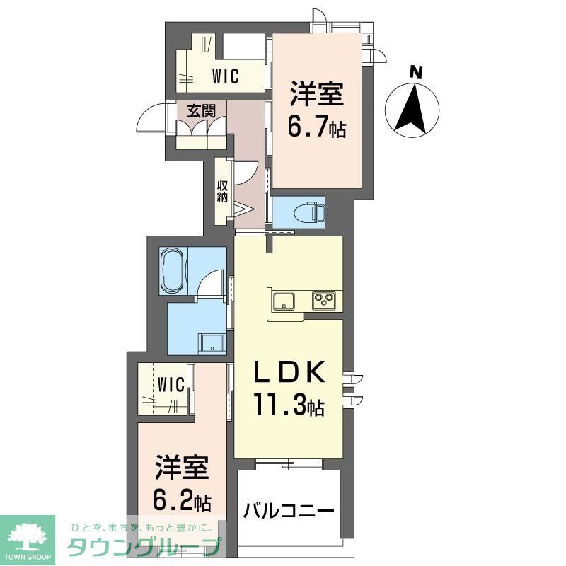 日野市万願寺のマンションの間取り