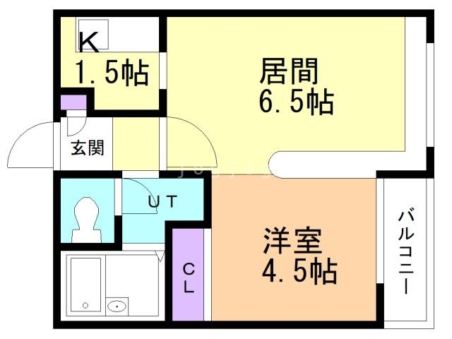 札幌市白石区平和通のマンションの間取り