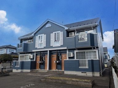 亘理郡亘理町字上茨田のアパートの建物外観