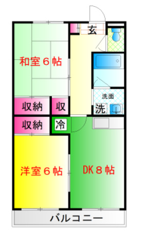 足立区西新井本町のマンションの間取り