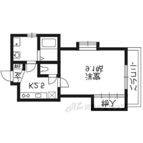 京都市伏見区深草稲荷中之町のマンションの間取り