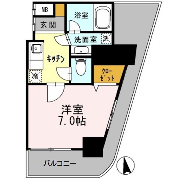 カスタリアタワー肥後橋の間取り