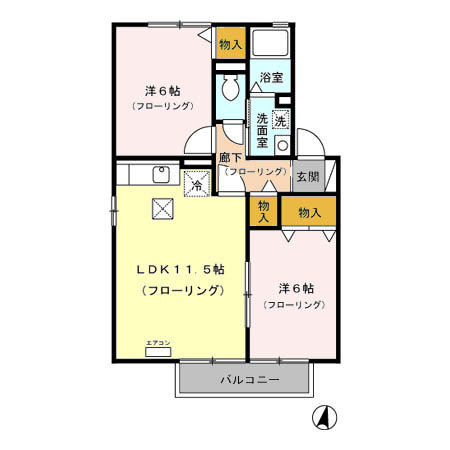 ウィルモアＭ１の間取り