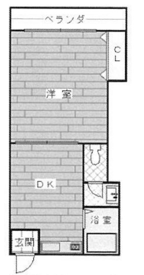阪急神戸線 神崎川駅 徒歩7分 4階建 築43年の間取り写真