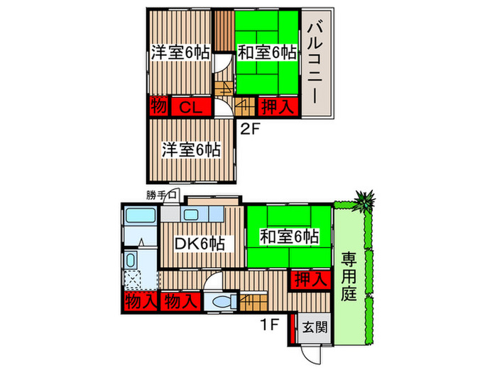 鎌ケ谷市東道野辺7丁目戸建の間取り写真