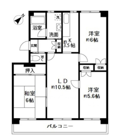 シティハイツ砧の間取り写真