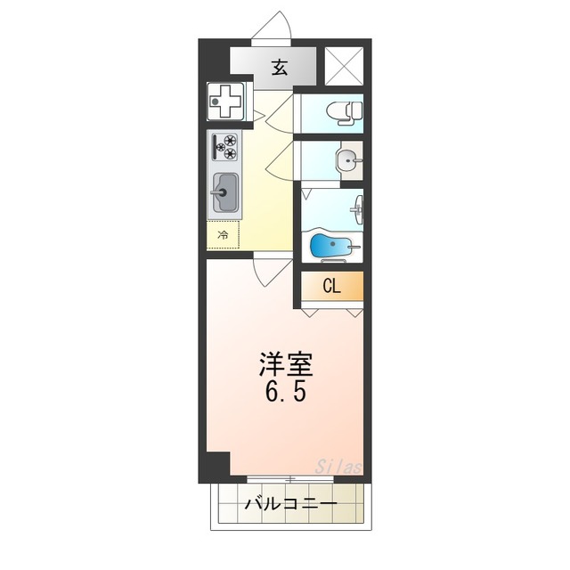 堺市堺区北三国ヶ丘町のマンションの間取り