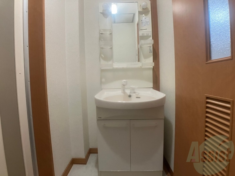 洗面設備　シャンプードレッサー。身支度はここでばっちりですね。