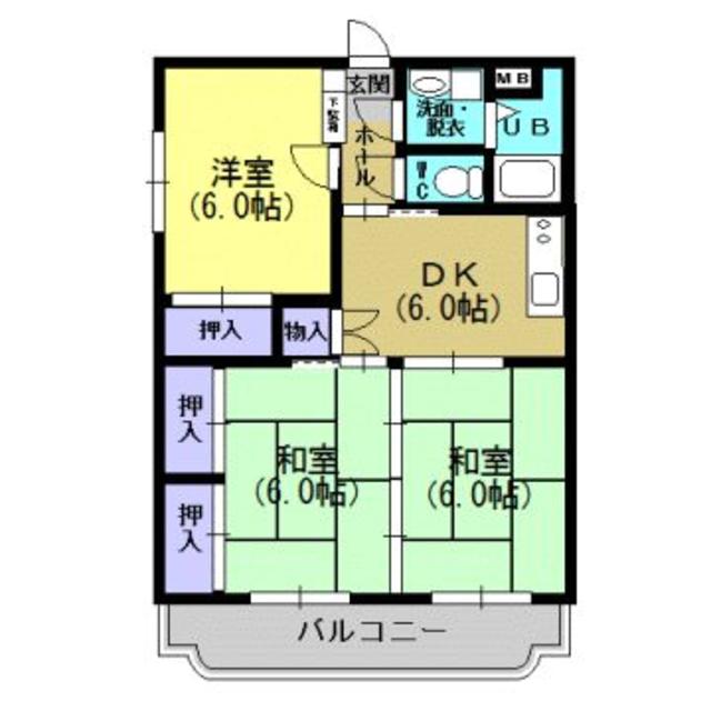 鹿児島市和田のマンションの間取り