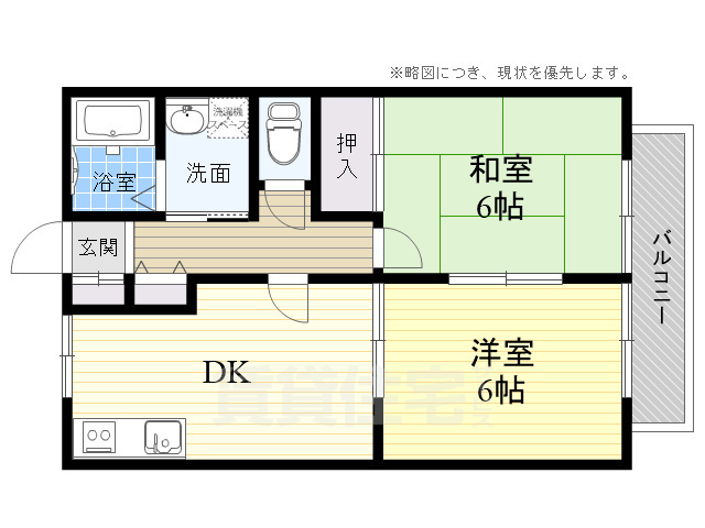 高槻市津之江町のアパートの間取り