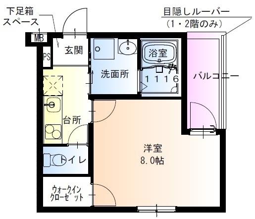 フジパレス針中野湯里の間取り