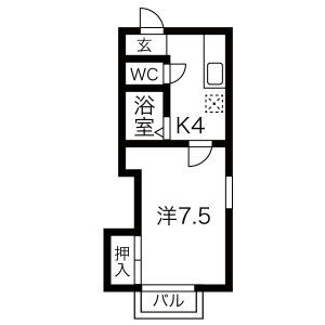 HIIRAGI神田町(旧マリンヴィラ)の間取り