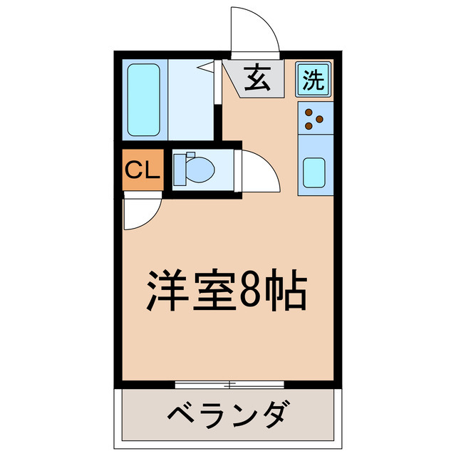 神奈川県横浜市保土ヶ谷区常盤台（アパート）の賃貸物件の間取り