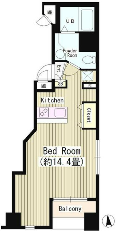 千代田区麹町のマンションの間取り