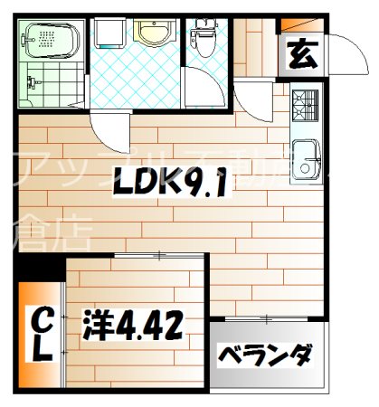 ウィングス砂津の間取り