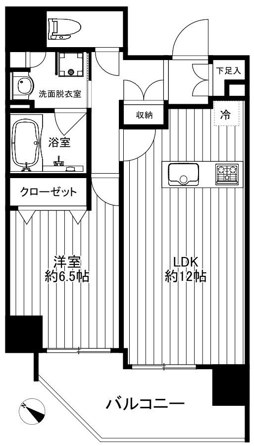 中央区新川のマンションの間取り