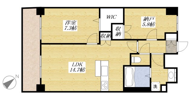 コートデルトゥール昭島の間取り