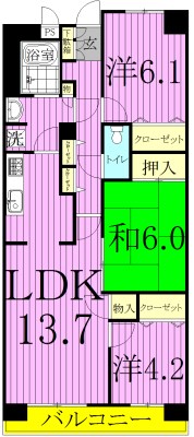 白井ロジュマンの間取り