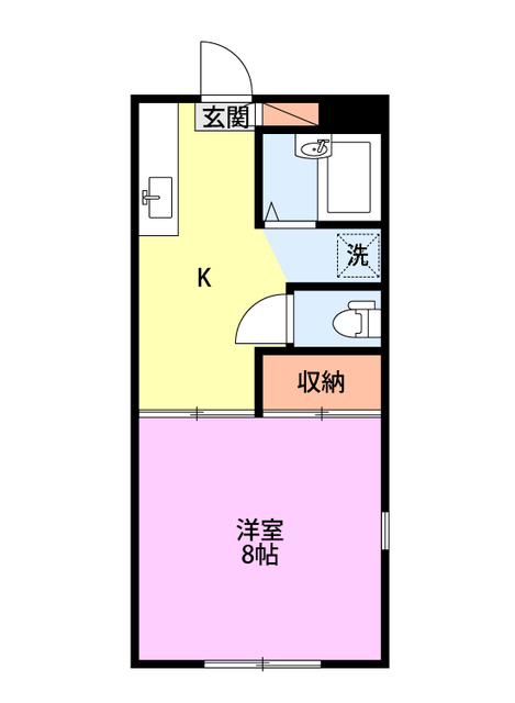 新潟市東区大形本町のアパートの間取り